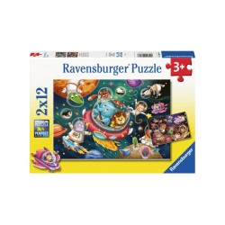 Puzzle Ravensburger Animals In Space 2x12pc