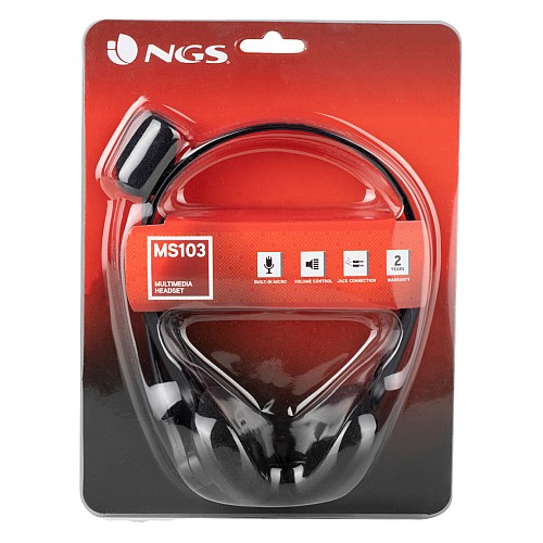 Ngs Headphones Ms103 Multimediali Stereo+mic+reg Volume
