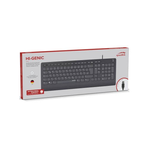 Keyboard Speedlink Hi-genic Antibacterial Black