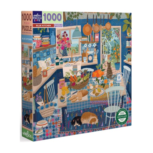 Puzzle Eeboo 1000pc Blue Kitchen (epztbuk)