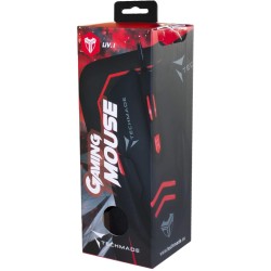 Kit Techmade Mouse Usb + Mousepad Gaming Black/red