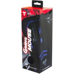 Kit Techmade Mouse Usb + Mousepad Gaming Black/blue