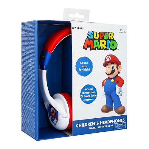 Headphones Otl Mario White Wired Premium Junior