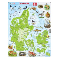 Larsen Puzzle Denmark With Animals (66 Pcs) (k78)