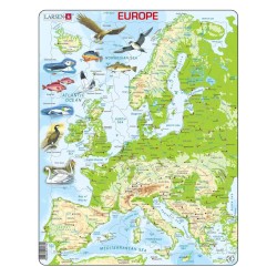 Larsen Puzzle Europe (87 Pcs) (k70)
