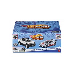Hot Wheels Pull-back Speeders Gmc Hummer Ev Corvette C8.r (hpr94)