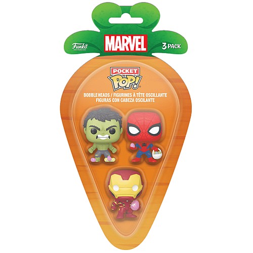 3 Pack Carrot Pocket Pop! Marvel Pdq