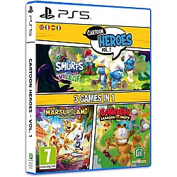 Cartoon Heroes Vol. 1 3 Games In 1 Smurfs Mission Vileaf & Marsupilami & Garfield Lasagna Party