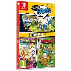 Cartoon Heroes Vol. 1 3 Games In 1 Smurfs Mission Vileaf & Marsupilami & Garfield Lasagna Party