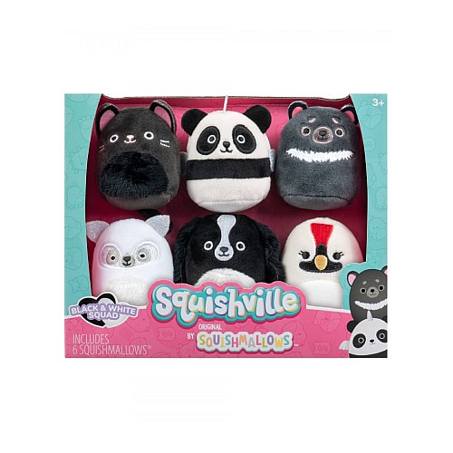 Squishville 6 Pack S7 Black And White Squad