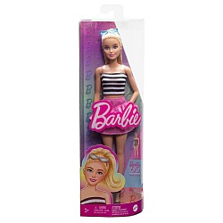 Barbie Doll Fashionistas #213 Black And White Shirt And Pink Skirt (hrh11)