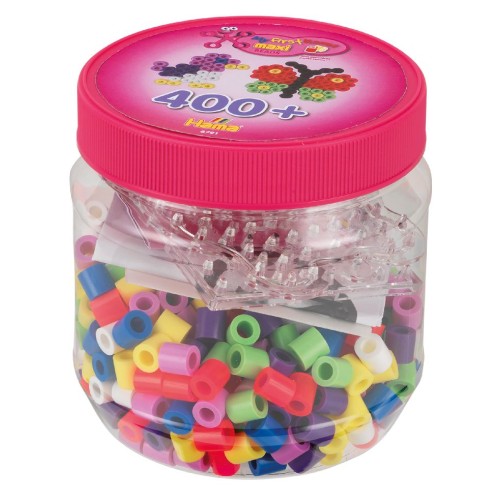 Hama Maxi Beads 400 Beads + 2 Pin Plates (388791)