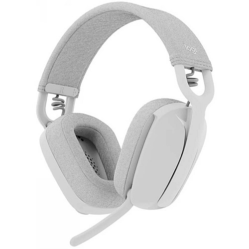 Headphones Logitech Zone Vibe 100 Lightweight Wireless Over Ear Noise Canceling Microphone Off White
