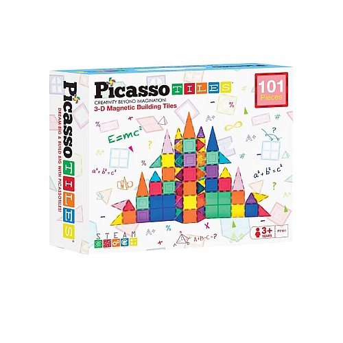 Picasso Tiles 3-d Magnetic Building Set (101pcs) (pt101)