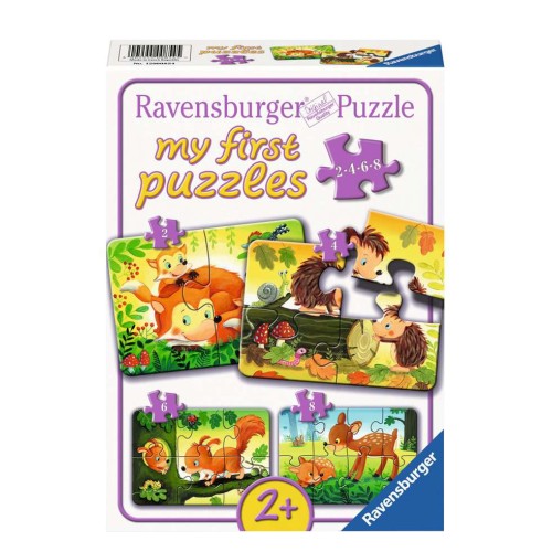 Ravensburger Puzzle Forest Animal Fun 2/4/6/8pc