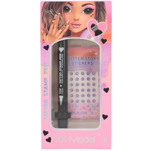 Topmodel Tattoo Pen With Glitter Stones Beauty And Me & Lip Gloss Night Light (bundle)