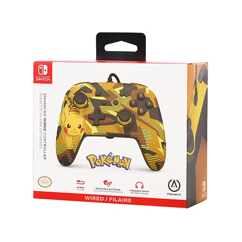 Controller Powera Enhanced Wired Camo Storm Pikachu
