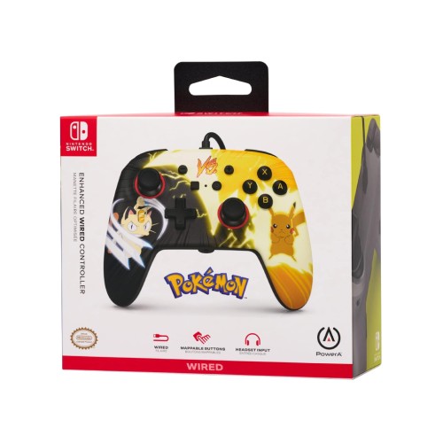 Controller Powera Enhanced Wired Pikachu Vs Meowth