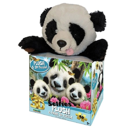 Robetoy Puzzle 3d With Plush Panda (48pcs) (28857)