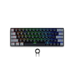 Spartan Gear Pegasus 2 Rgb Wired Wireless 63 Keys Mechanical Keyboard ( Black/grey)