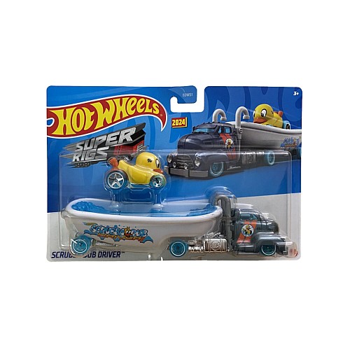 Mattel Hot Wheels Super Rigs 2024 - Scrubba Dub Driver (hvd96)
