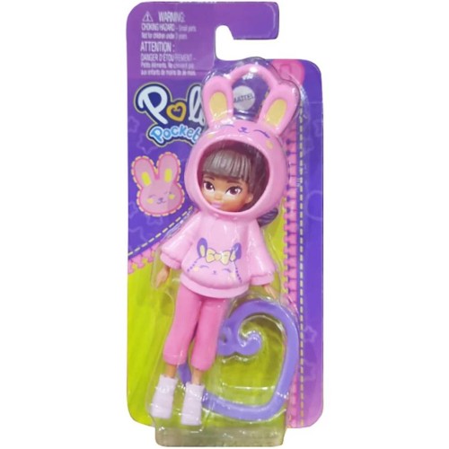 Mattel Polly Pocket: Friend Clips Doll With Hoodie Bunny (hrd63)