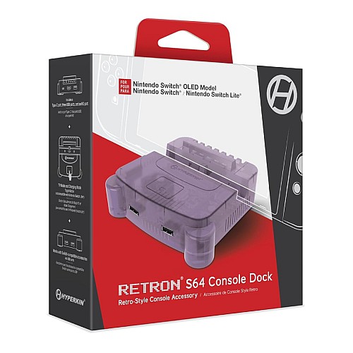 Hyperkin Retron S64 Console Dock Purple