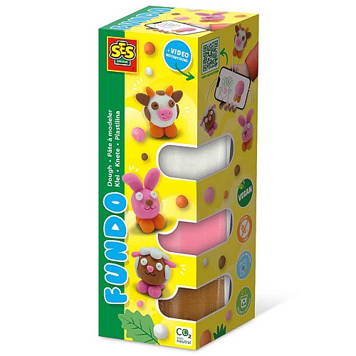 Ses Creative Dough Fundo Farm Animals 3x90gr 1x40gr (s00811)