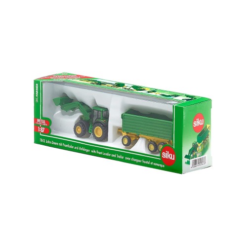 Siku 1:87 John Deere With Front Loader And Trailer (313-1843)
