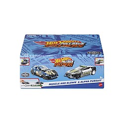 Hot Wheels: Pull-back Speeders Muscle And Blown Alpha Pursuit (hpr97)