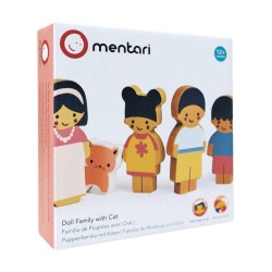 Mentari Dollhouse Family With Cat Mt7652