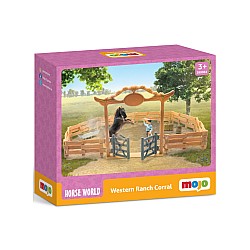 Mojo Western Animal Enclosure With Cowboy Farm Life 14 Pieces (mj-380064)