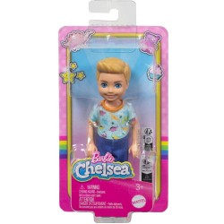 Barbie Chelsea Boy With One-piece Dino Print Blond Hair Doll (hxm98)