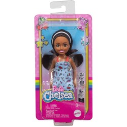 Barbie Chelsea With Blue Dress, Headband Brown Hair Mini Doll (hxm97)