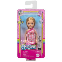Barbie Chelsea With Checked Dress Blonde Hair Doll (hxm95)