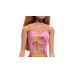Barbie Beach Blond Hair Doll Wearing Pink Palm Tree-print Swimsuit (hpv19)