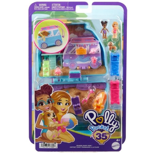 Polly Pocket Seaside Puppy Ride Compact (hrd36)