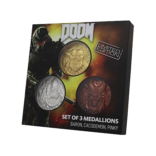 Doom Limited Edition Set Of 3 Arcade Mode Medallion Collection