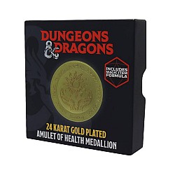 Dungeons & Dragons 24k Gold Plated Amulet Of Health Medallion