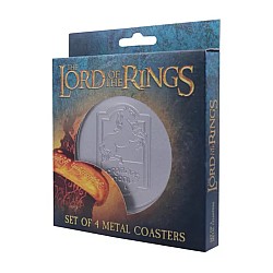The Lord Of The Rings Set Of 4 Embossed Metal Coasters