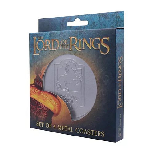 The Lord Of The Rings Set Of 4 Embossed Metal Coasters