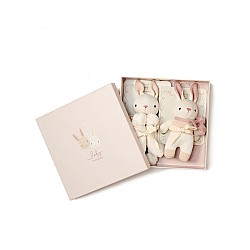 Threadbear Gift Box Set Cream Bunny Comforter And Rattle (tb4080)