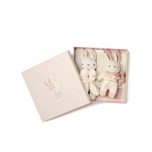 Threadbear Gift Box Set Cream Bunny Comforter And Rattle (tb4080)
