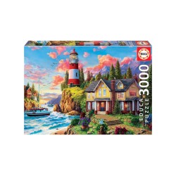 Educa 3000 Pcs Lighthouse Near The Ocean Puzzle (80-18507)