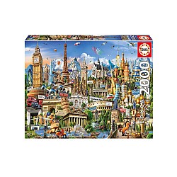 Educa Puzzle 2000 Europe Landmarks (017697)