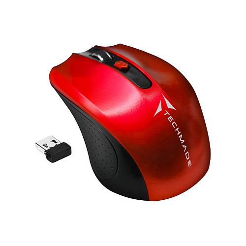 Techmade Mouse Wireless Tm-xj30-red Red