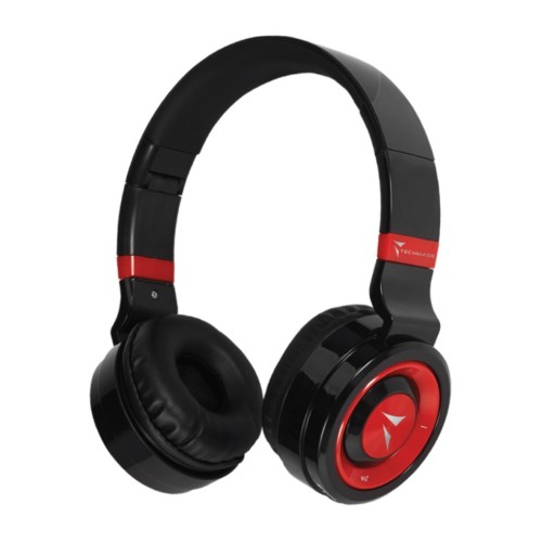 Techmade Earphones Wireless Bt+ Microphoneo Black/red