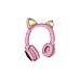 Techmade Headphones Funny Led Bt + Microphone Pink