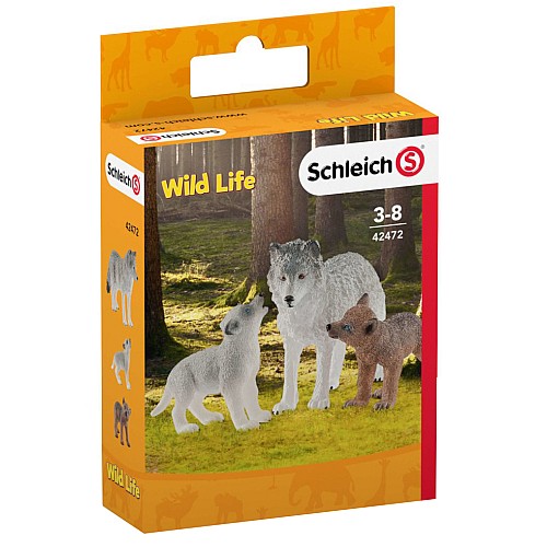 Schleich Wild Life Mother Wolf With Pups (42472)