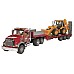 Bruder Brother Mack Granite Truck With Low-loader And Jcb 4cx Backhoe Loader (02813)